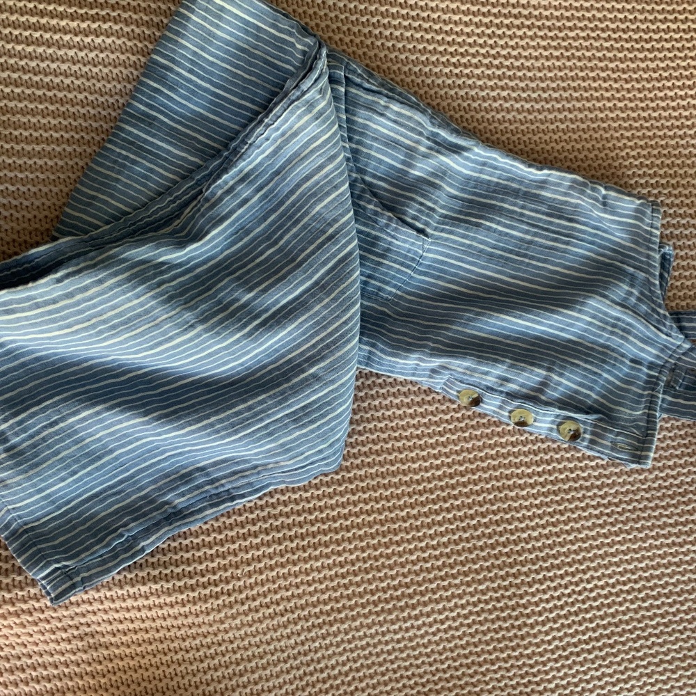 SO stripped romper size adult s